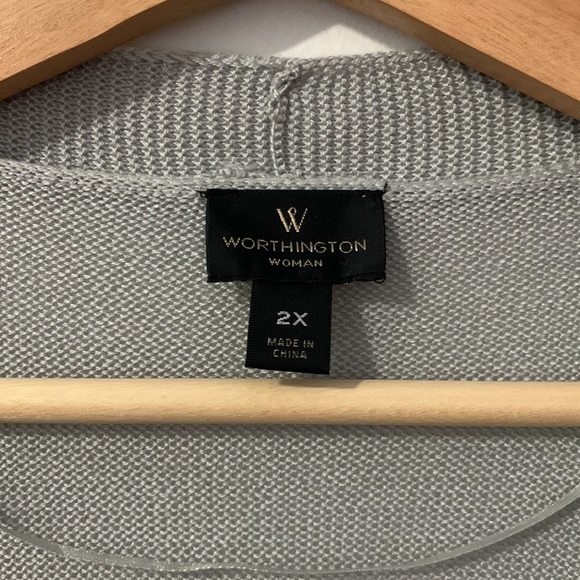 Womens Silver Cardigan size 2X - Picture 6 of 8